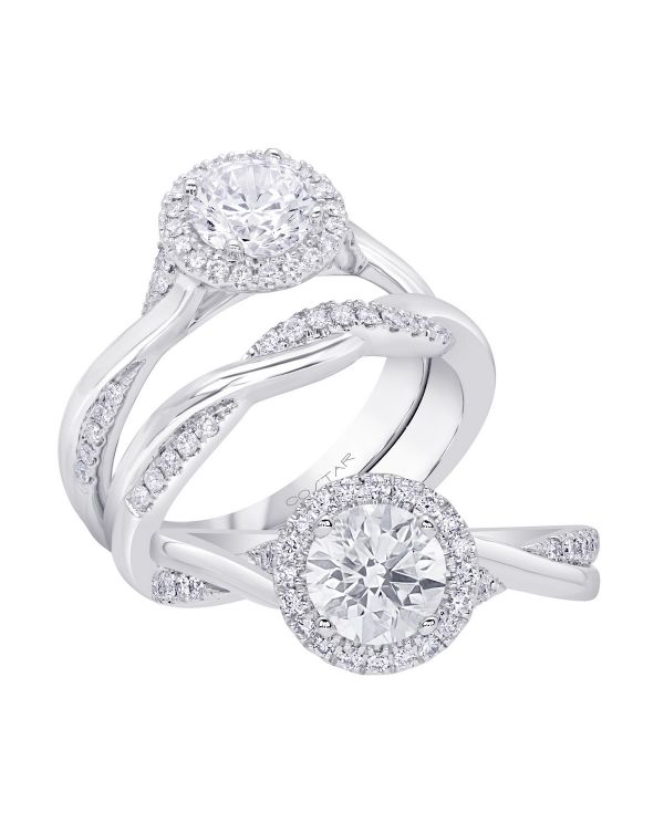 14K Infinity Cut Diamond Engagement Ring TWT  0.17  CT.  Style
