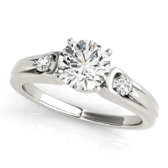 ENGAGEMENT RINGS 3 STONE ROUND #50447-E 