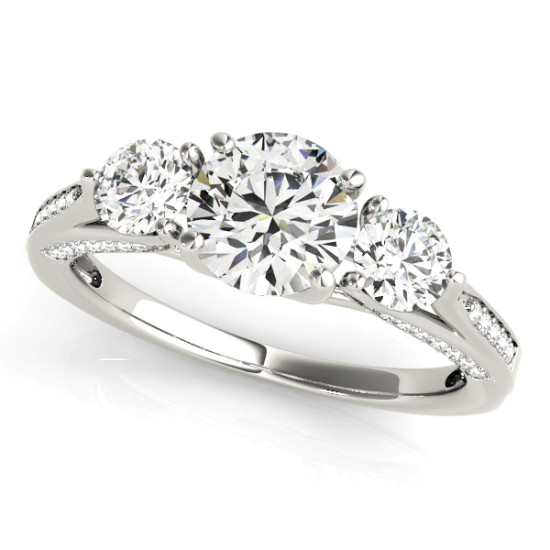 ENGAGEMENT RINGS 3 STONE ROUND #50477-E 