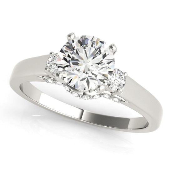 ENGAGEMENT RINGS 3 STONE ROUND #50506-E 