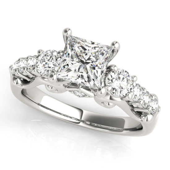 ENGAGEMENT RINGS 3 STONE ROUND #50583-E 