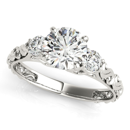 ENGAGEMENT RINGS 3 STONE ROUND #50647-E 