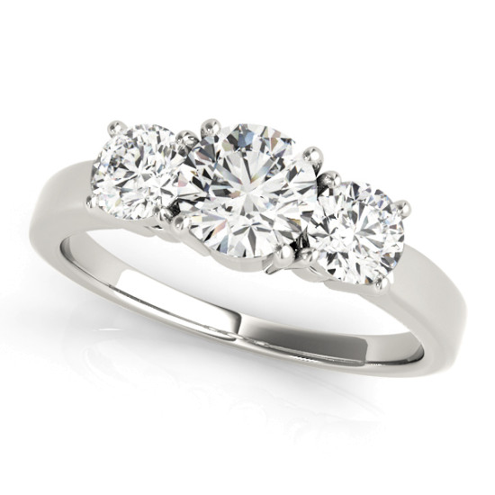 ENGAGEMENT RINGS 3 STONE ROUND #81982-A 