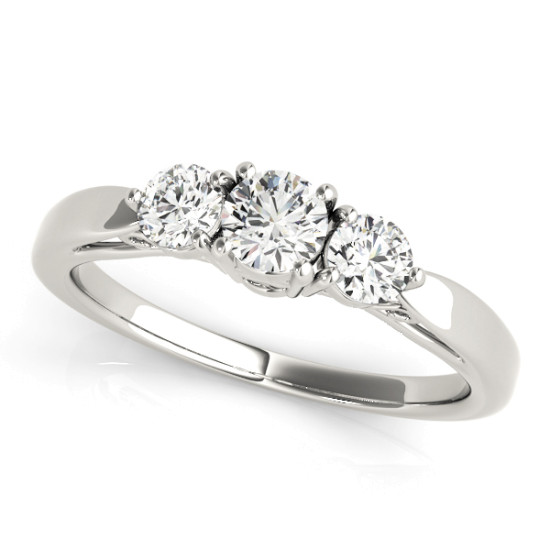 ENGAGEMENT RINGS 3 STONE ROUND #82394