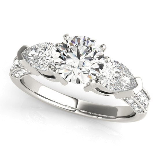 ENGAGEMENT RINGS 3 STONE PEAR #82843