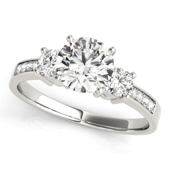 ENGAGEMENT RINGS 3 STONE ROUND #82852 