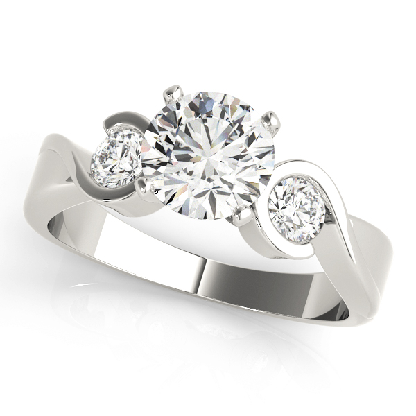 ENGAGEMENT RINGS 3 STONE ROUND #82870