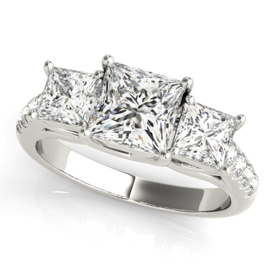 ENGAGEMENT RINGS 3 STONE PRINCESS #82872 