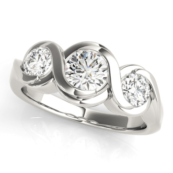 ENGAGEMENT RINGS 3 STONE ROUND #82952 