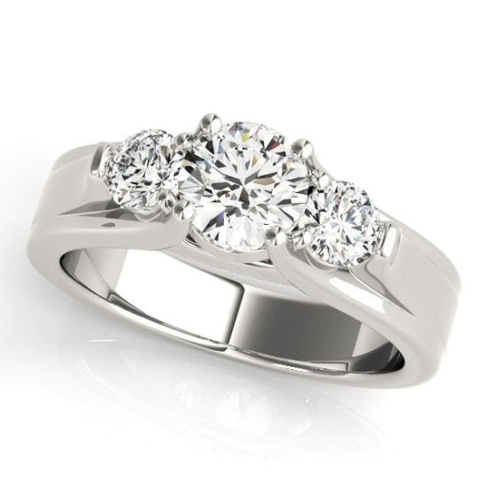 ENGAGEMENT RINGS 3 STONE ROUND #82954 