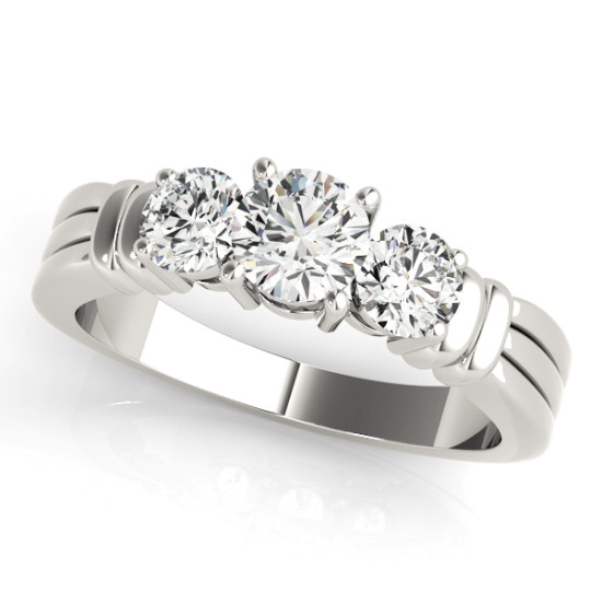ENGAGEMENT RINGS 3 STONE ROUND #83283