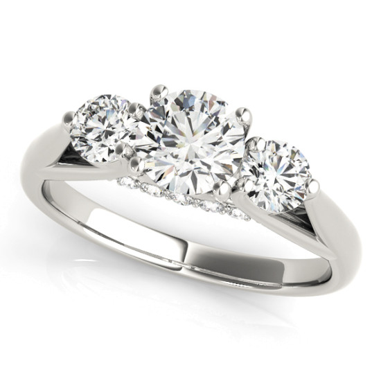 ENGAGEMENT RINGS 3 STONE ROUND #84124 