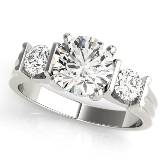 ENGAGEMENT RINGS 3 STONE ROUND #84464