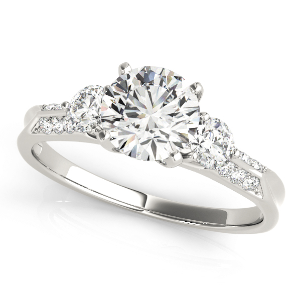 ENGAGEMENT RINGS 3 STONE PRINCESS #83477 | Diamond Cutters of 