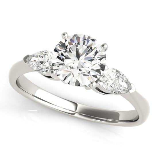 ENGAGEMENT RINGS 3 STONE PEAR #50309-E 