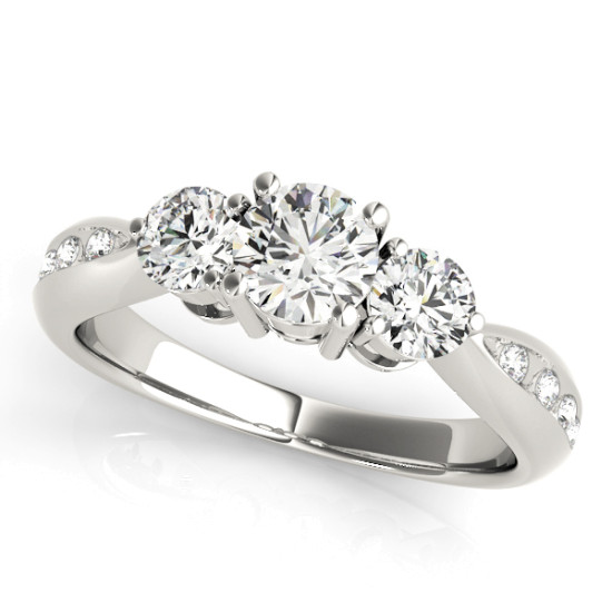 ENGAGEMENT RINGS 3 STONE ROUND #83422 