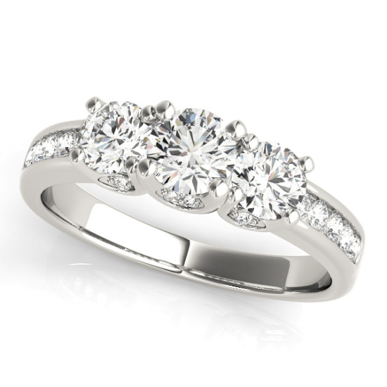 ENGAGEMENT RINGS 3 STONE ROUND #84160 