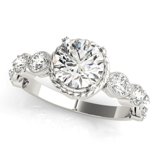 ENGAGEMENT RINGS CLUSTER SIDES #50484-E 
