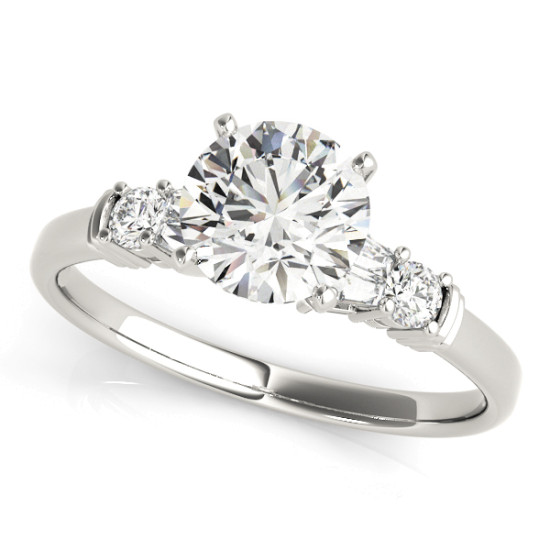ENGAGEMENT RINGS FANCY SHAPE BAGUETTE REMOUNTS #50298-E 