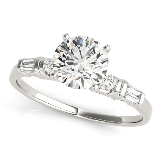 ENGAGEMENT RINGS FANCY SHAPE BAGUETTE REMOUNTS #50299-E 