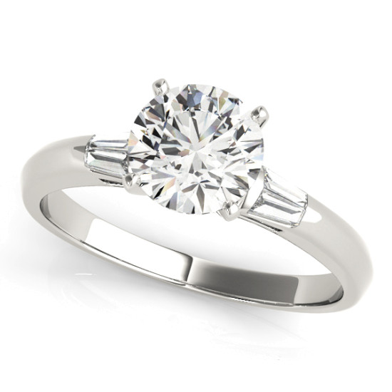 ENGAGEMENT RINGS FANCY SHAPE BAGUETTE REMOUNTS #50405-E 