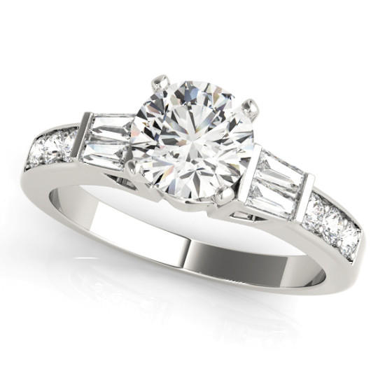 ENGAGEMENT RINGS FANCY SHAPE BAGUETTE REMOUNTS #50406-E 