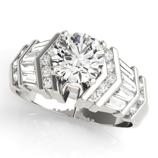 ENGAGEMENT RINGS FANCY SHAPE BAGUETTE REMOUNTS #82001 