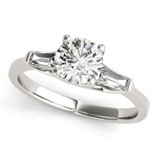 ENGAGEMENT RINGS FANCY SHAPE BAGUETTE REMOUNTS #82753 