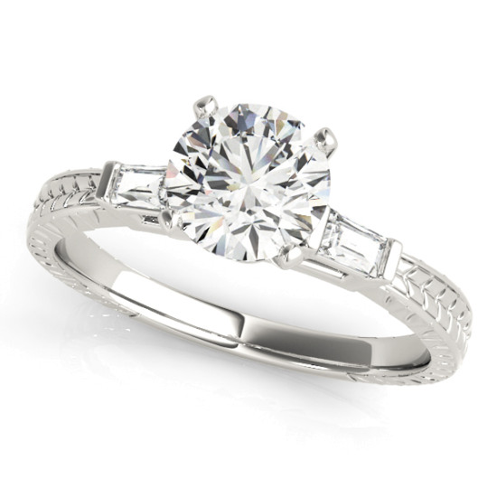 ENGAGEMENT RINGS 3 STONE BAGUETTE #82005 