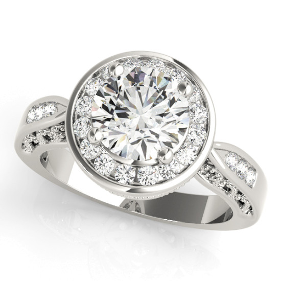 ENGAGEMENT RINGS HALO ROUND #50338-E 