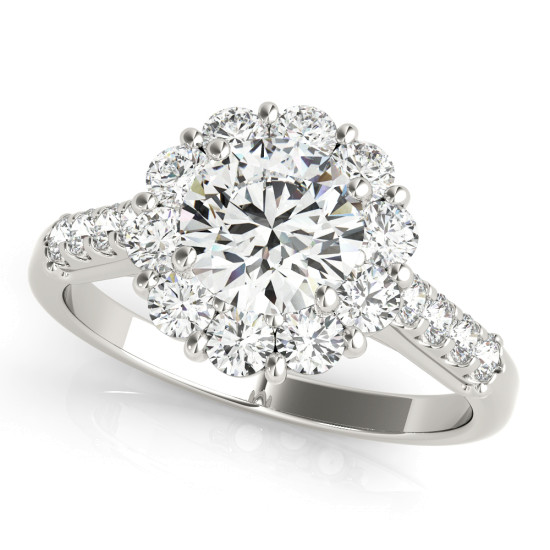 ENGAGEMENT RINGS HALO ROUND #50584-E 