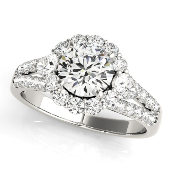 ENGAGEMENT RINGS HALO ROUND #50585-E 