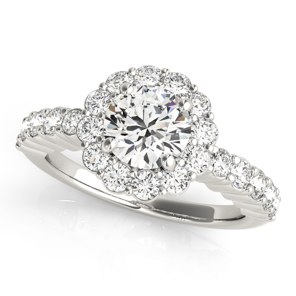 ENGAGEMENT RINGS HALO ROUND #50830-E 