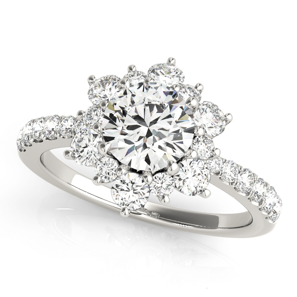 ENGAGEMENT RINGS HALO ROUND #50834-E 