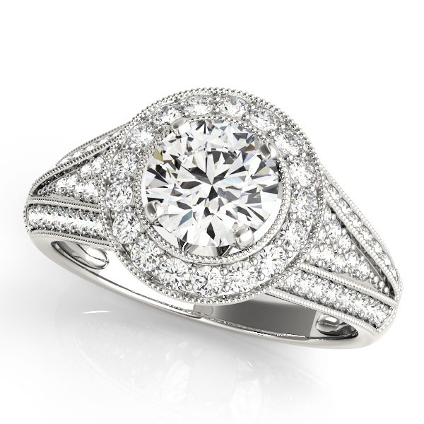 ENGAGEMENT RINGS HALO ROUND #50839-E 