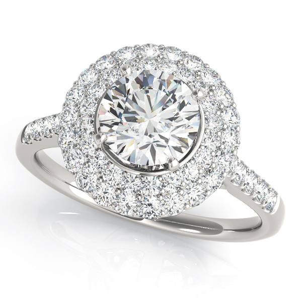 ENGAGEMENT RINGS HALO ROUND #50844-E 