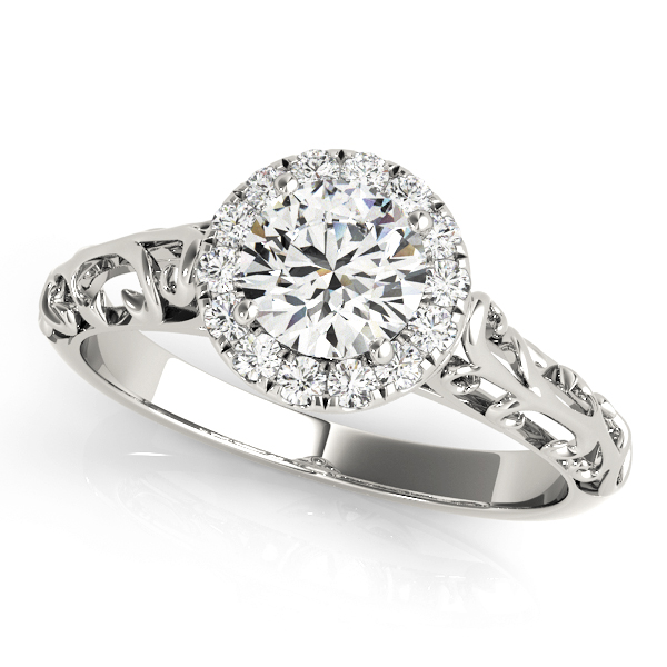 ENGAGEMENT RINGS HALO ROUND #50855-E 
