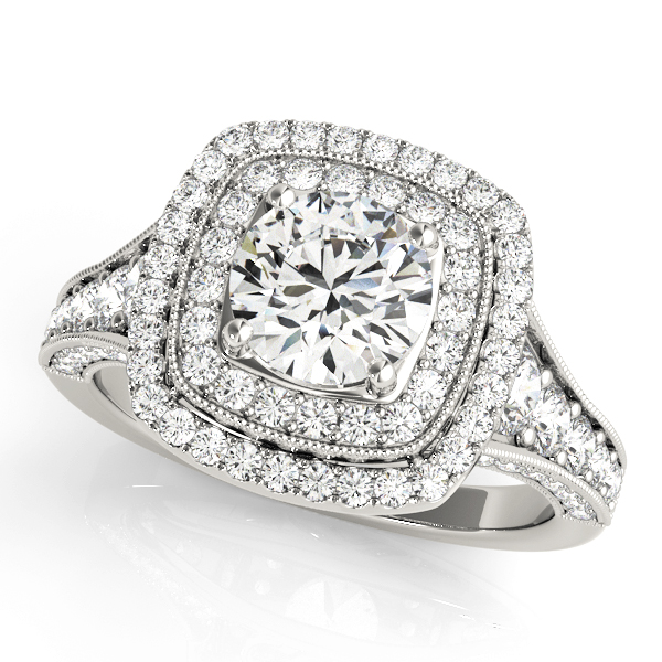 ENGAGEMENT RINGS HALO ROUND #50871-E 