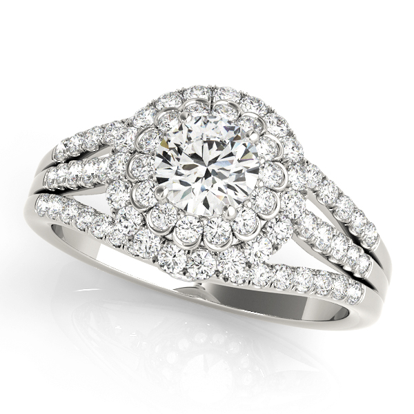 ENGAGEMENT RINGS HALO ROUND #50872-E 