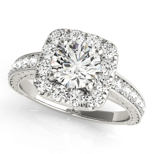 ENGAGEMENT RINGS HALO ROUND #50875-E 