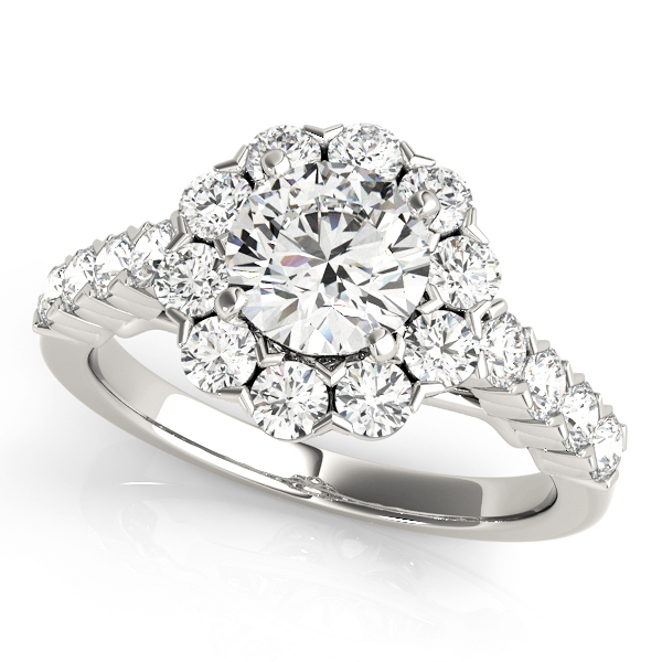 ENGAGEMENT RINGS HALO ROUND #50898-E 
