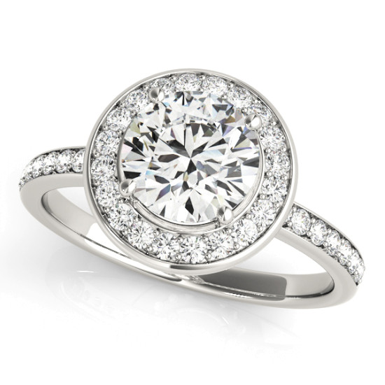 ENGAGEMENT RINGS HALO ROUND #83872 