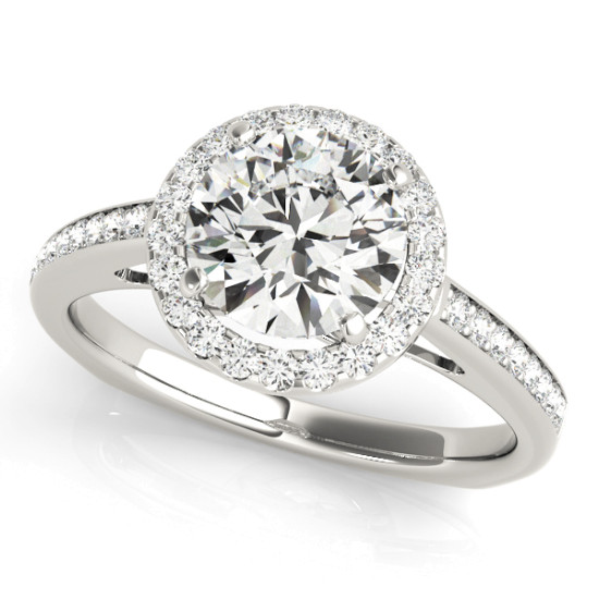 ENGAGEMENT RINGS HALO ROUND #84289 