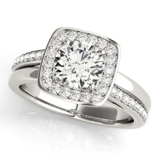 ENGAGEMENT RINGS HALO ROUND #84335 