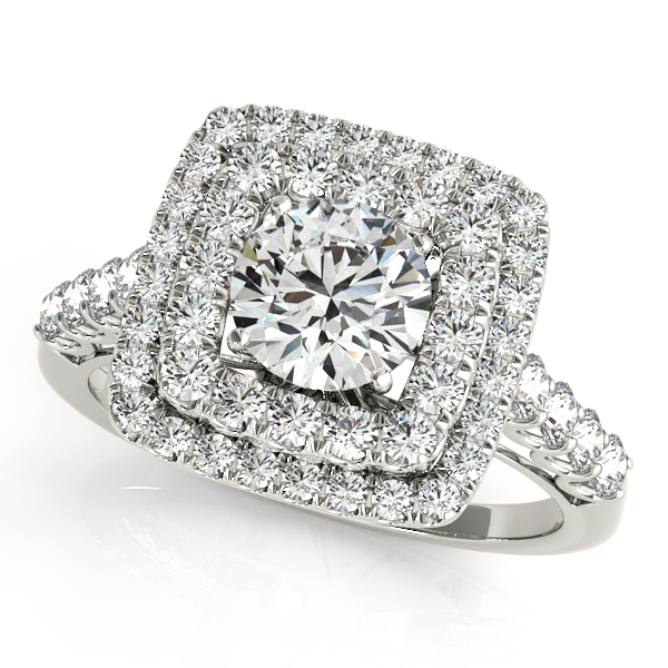 ENGAGEMENT RINGS HALO ROUND #84586 