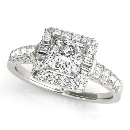 ENGAGEMENT RINGS HALO SQUARE & CUSHION #50459-E 