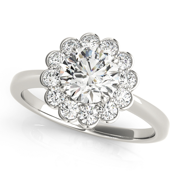 ENGAGEMENT RINGS HALO ROUND #50833-E 