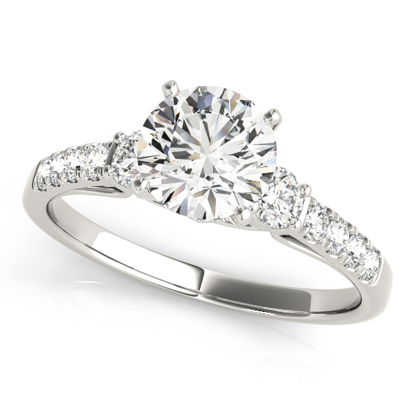 ENGAGEMENT RINGS SINGLE ROW PRONG SET #50863-E 