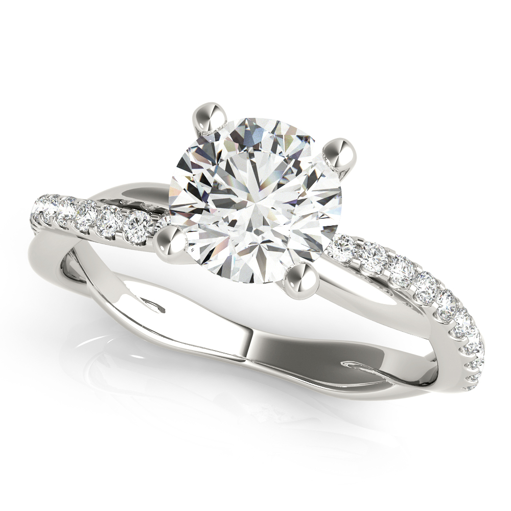 TWISTED DIA SHANK ENGAGEMENT RING #51121-E 