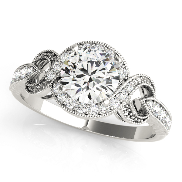 ENGAGEMENT RINGS HALO ROUND #84639